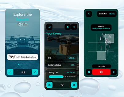 Water Drone App UI Design