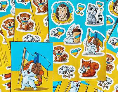 Ukrainian stickers set