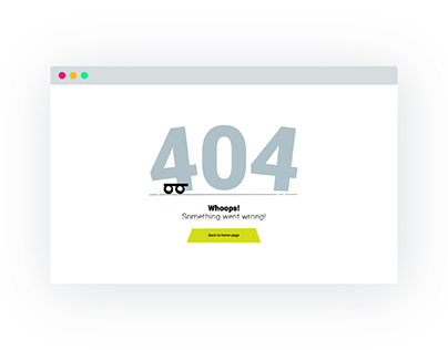 404 Error Page Design and Animation for Ber-Ber