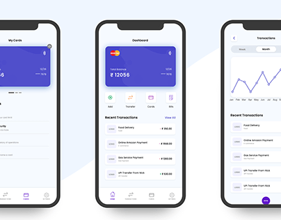 Clean & Minimalist Card Payment Finance App Design