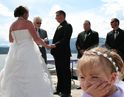 At the pier (S&B Wedding, Salmon Arm BC, July 2011)