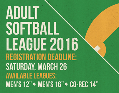 Adult Softball League 2016 - PPD