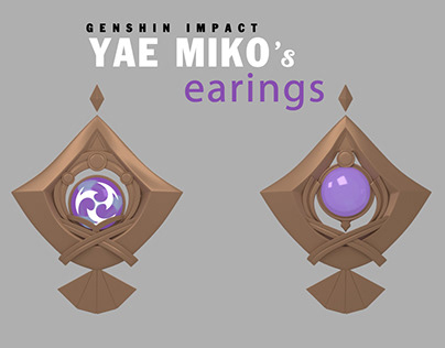 [3D Maya] Yae Miko's earing