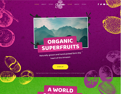 Organic superfruits -website landing page