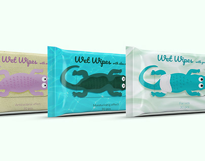 Illustration for wet wipes packages