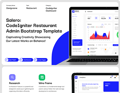 Salero: CodeIgniter Restaurant Admin Bootstrap Template
