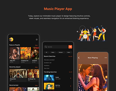 Music Player app UI design
