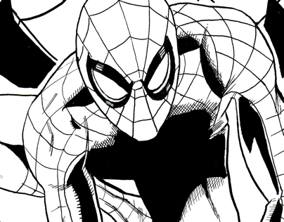 Spiderman pinup Inks