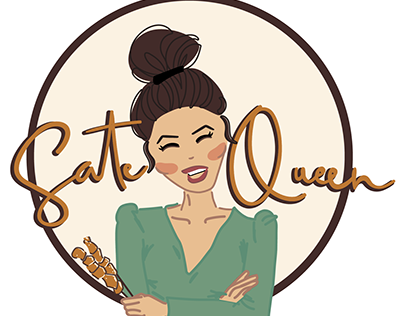 Sate Queen Logo and Social Media