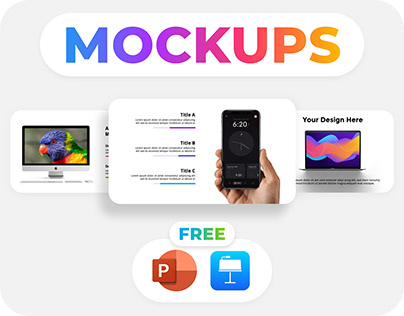 Free Mockups! PowerPoint & Keynote slides templates.