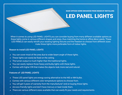 LED Panel Lights - Office Lighting By LEDMyplace