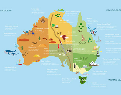 AUSTRALIA TRAVEL MAP