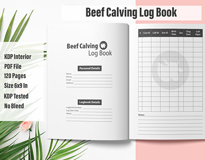 Beef Calving Log Book