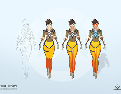 Tracer from OVERWATCH (vector style) on Behance