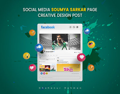 Cricketer Soumya Sarkar Page Creative Design Post