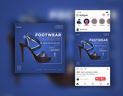 Women's Footwear Fashion Social Media ad Post Heels
