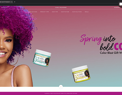 Website banner for ORS haircare
