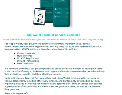 Hippo Wallet Highlights Its Terms of Service