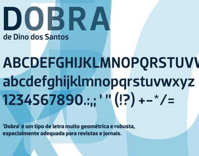 Cartaz/Descrição do tipo letra 'Dobra' de D. dos Santos