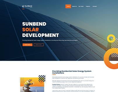 Landing Page SunBend Solar Development