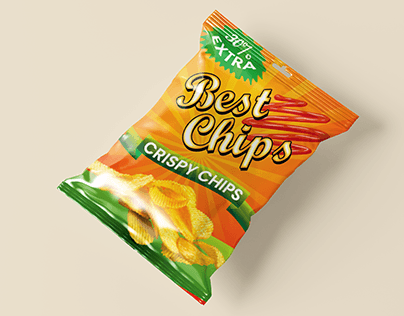 Potato Chips Packet Packaging & Label design