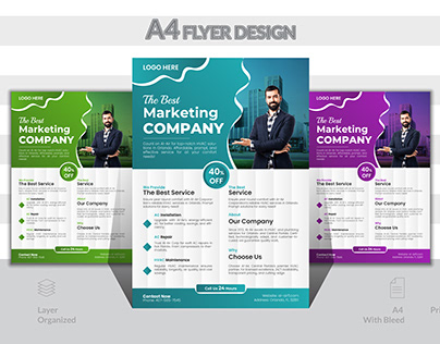 A4 Marketing Flyer Design.