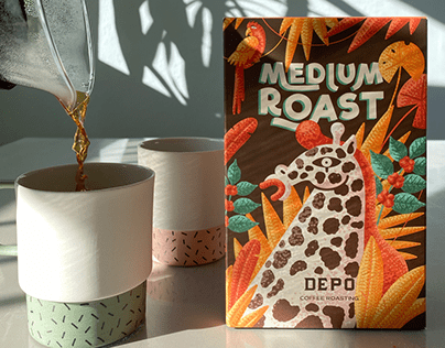 Medium Roast - Packaging Illustration -