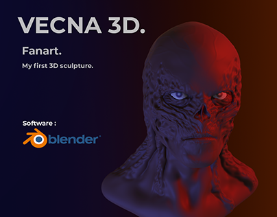 VECNA 3D fanart-My first 3D sculpture/Blender