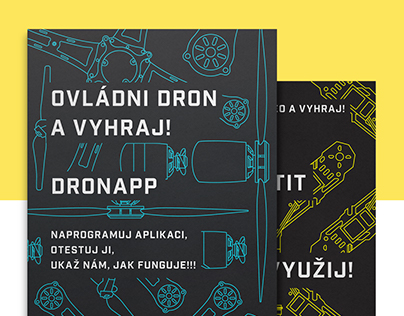 Flyers for events DronApp and FotkaFilm
