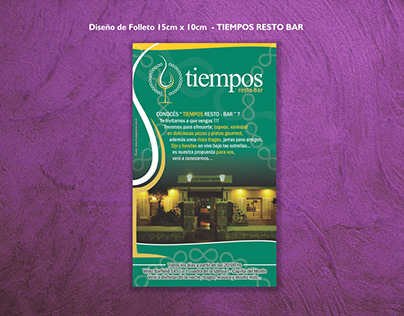 TIEMPOS RESTO BAR - Diseño de Marca Folleto Publicidad