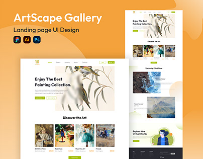 ArtScape Gallery Landing page UI Design