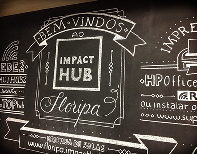 Chalkboard Art - Impact Hub Floripa