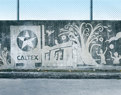 Caltex wall mural