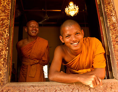 The Monks of Wat Damnak, Siem Reap, Cambodia