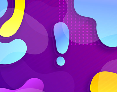 Fluid Gradient Wallpaper with exclamation point