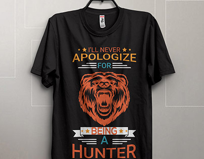 Hunting Bear T-shirt Design