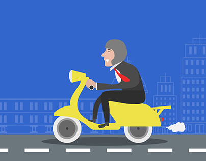 Guy on Scooter (Infographic, only without the info !!!)