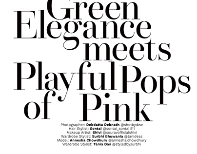 Project thumbnail - Green elegance meets playful pops of pink !