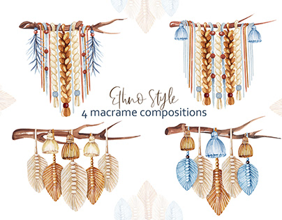 Macrame compositions Ethno style