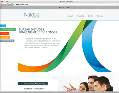 Webdesign moderne et épuré pour le site Naldéo