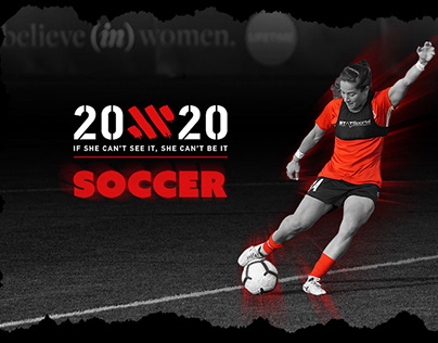 Women's soccer poster design for 20x20