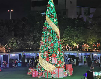 Val. City People's Park Dec. 2019 Xmas tree