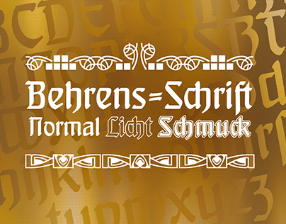 Behrens-Schrift & Ornaments – Art Nouveau & blackletter