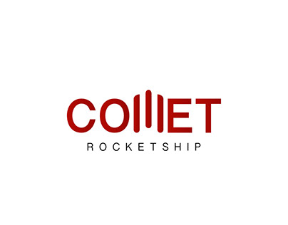 Comet Rocketship Logo Design