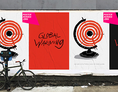 Global Warming / Poster / Linocut