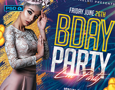 Birthday Party Flyer Template Designs