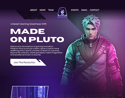 Made On Pluto | E-Sports Team Website Concept