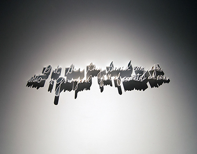 PRESSING Exhibition - 3D Printed Text Sculptures