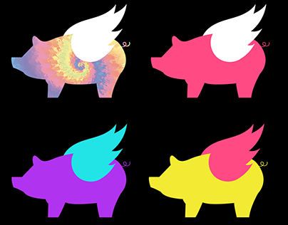 Flying Pig Logo Concept