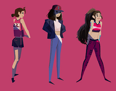 character design _ sport girls